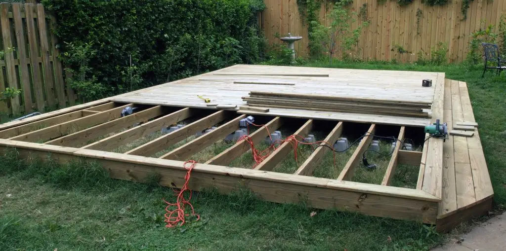 Backyard Deck Construction Open View
